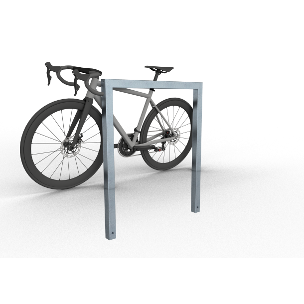 Lean-on hoop made of steel tube | Square tube 60 x 60 mm | without cross bar | total width: 1000 mm | hot-dip galvanized